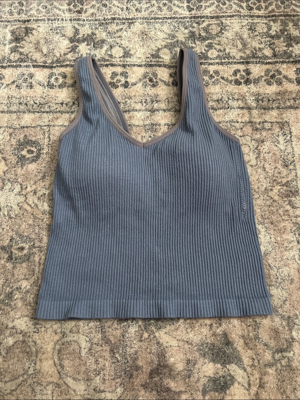 Ribbed V-Neck Tank Top